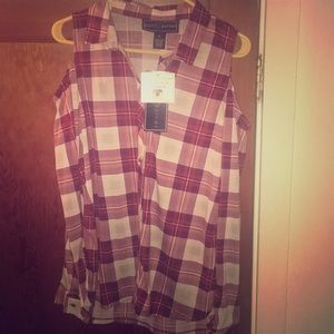 NWT Cold Shoulder Flannel